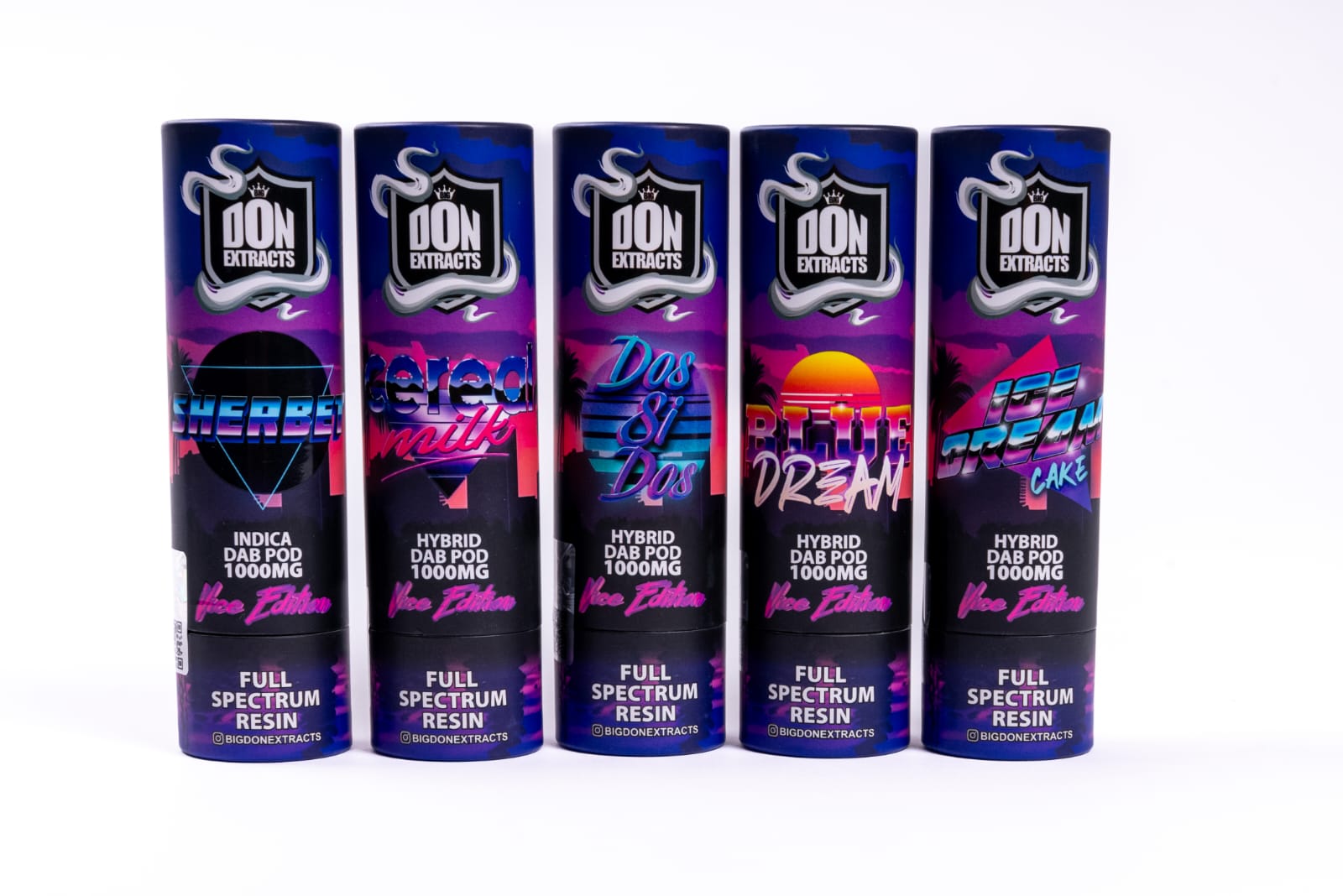 Vice Edition dab pods — Sherbet, Cereal Milk, Dos Si Dos, Blue Dream, Ice Cream Cake